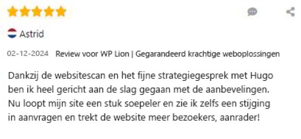 WP Lion review - Gratis websitecheck