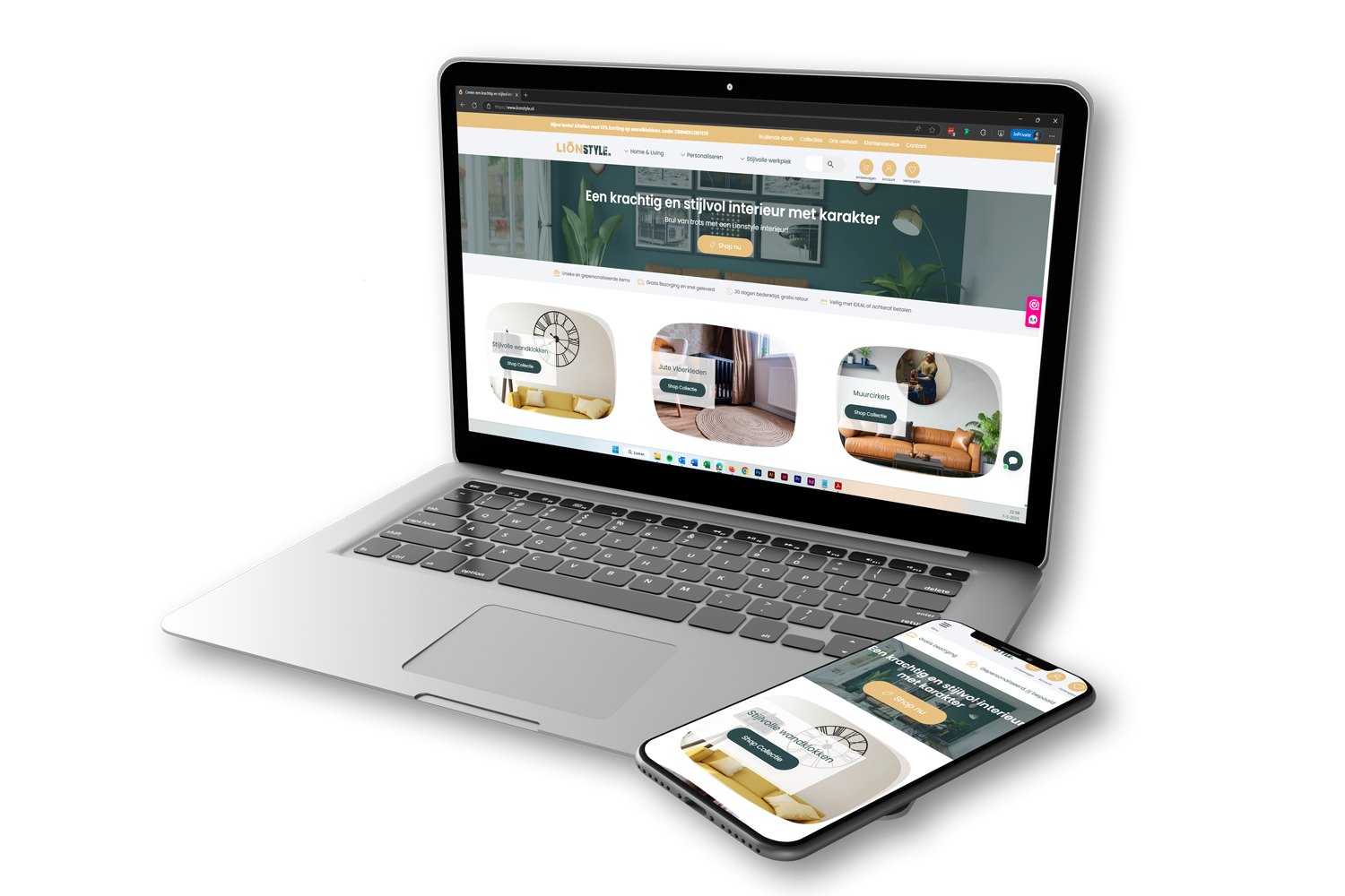 Lionstyle webshop ontwikkeld in Woocommerce met de nieuwste technieken