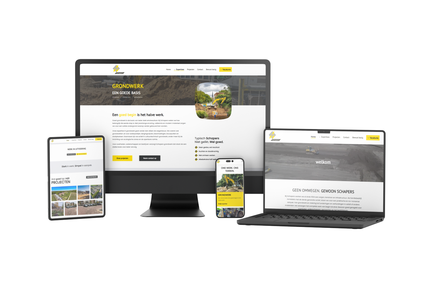 Schapers.nl - websiteontwerp geschikt voor alle devices