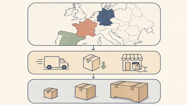 Infographic met verzendzone, verzendmethode en verzendklasse voor WooCommerce-configuratie