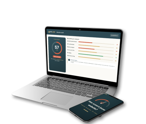 Hoe scoort jouw site? Doe gratis de WP Lion website audit en ontdek je score!