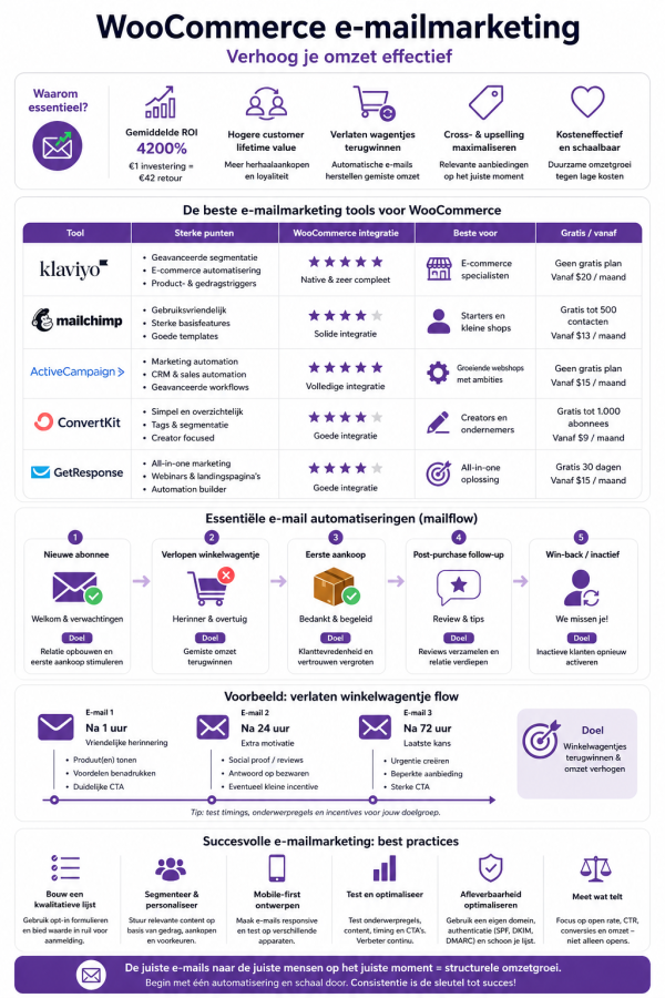WooCommerce e-mailmarketing - woocommerce marketing, woocommerce custom emails, woocommerce mailflow, woocommerce verlaten winkelwagentje