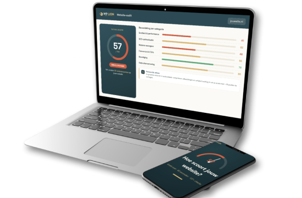 Hoe scoort jouw site? Doe gratis de WP Lion website audit en ontdek je score!