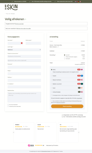 Schone checkout zonder afleiding voor een conversieboost